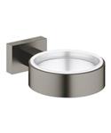 Houder GROHE Essentials Cube Hard Graphite Geborsteld