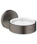 Glas/Zeepschaalhouder GROHE Essentials Hard Graphite Geborsteld