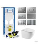 Geberit UP320 Toiletset Compleet | Inbouwreservoir | BWS Tado | Drukplaat