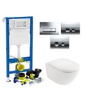 Geberit UP100 Toiletset Compleet | Inbouwreservoir | Villeroy & Boch Subway 3.0 | Drukplaat