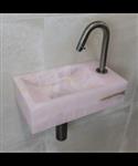 Fontein BWS Onyx Kraangat Rechts Roze 39x22x10 Cm