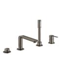Badrandcombinatie GROHE Lineare New Viergats Hard Graphite Geborsteld