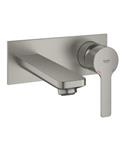 Wastafelmengkraan GROHE Lineare New M-Size Tweegats Wand Supersteel
