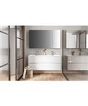 Spiegelkast BWS Hayat 3 Assymetrische Deuren 120x70x15cm Glanzend Wit
