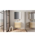 Spiegelkast BWS Hayat 2 Assymetrische Deuren 60x70x15cm Eik