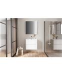 Spiegelkast BWS Hayat 2 Assymetrische Deuren 60x70x15cm Glanzend Wit
