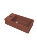 Fontein Arcqua Flair 36x18x9 cm met Kraangat Links Mat Terracotta