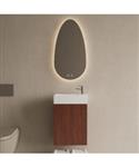 Toiletmeubel Set BWS Riga Choco Eiken 40 cm Fontein Glans Wit