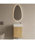 Toiletmeubel Set BWS Riga Artisan Eiken 40 cm Fontein Glans Wit