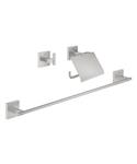 Accessoire set GROHE Start Cube 3-in-1 Met Handdoekhouder Supersteel