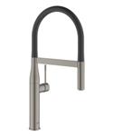 Keukenmengkraan GROHE Essence New Professionele Spray Hard Graphite Geborsteld