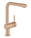 Keukenmengkraan GROHE Minta L-Uitloop Uittrekbare Dual Spray Warm Sunset Geborsteld