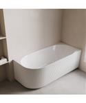 Hoekbad Rechts BWS Alivia 180x80 cm Acryl Met Waste Glans Wit