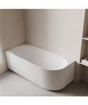 Hoekbad Links BWS Alivia 180x80 cm Acryl Met Waste Mat Wit