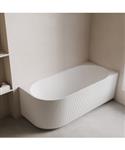 Hoekbad Rechts BWS Alivia 180x80 cm Acryl Met Waste Mat Wit