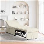 vidaXL Slaapbank Crème 194 x 67 x 82 cm Fluweel