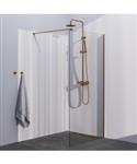 BRAUER Season inloopdouche model C helder glas 100x200 incl. glascoating goud geborsteld
