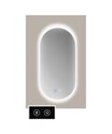 Spiegel Sanicare TuTTi Ovaal-rond 100x40 cm met LED Ambiance Rondom en Spiegelverwarming