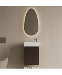 Toiletmeubel Set BWS Riga Siena Eiken 40 cm Fontein Glans Wit