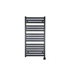 Electrische Wifi Radiator Sanicare HVP Carini Moda 120x60 cm Mat Zwart Met Thermostaat Zwart Rechtso