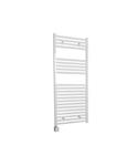 Electrische Wifi Radiator Sanicare HPW Carini 111,8x45 cm Wit Met Thermostaat Zilver Linksonder