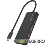 ICY BOX IB-HUB1436-CPD laptop dock & poortreplicator Bedraad USB 3.2 Gen 2 (3.1 Gen 2) Type-C Zwart