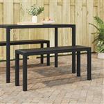 vidaXL Tuinbank Zwart 100 x 28 x 45 cm Staal