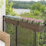 vidaXL Reling 2 pcs 80 x 17 x 17 cm Metaal