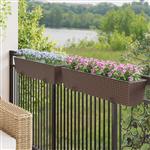 vidaXL Reling 2 pcs 80 x 17 x 17 cm Metaal