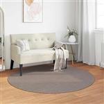 vidaXL Vloerkleden Rond LUGO Taupe Ø 160 CM Polyester
