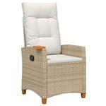 vidaXL Verstelbare stoel met theeplaat 62 x 64 x 112 cm poly rattan