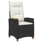 vidaXL Verstelbare stoel met theeplaat 62 x 64 x 112 cm poly rattan