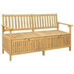 vidaXL Opslagbank met opslag 148 x 63 x 84 cm Massief Acacia