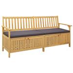 vidaXL Opslagbank met kussen met opslag met de deur 170 x 63 x 84 cm