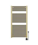 Elektrische Radiator BWS Lara 118.5x60 Cm Smart Wifi Geborsteld Messing PVD