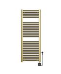 Elektrische Radiator BWS Lara 118.5x45 Cm Smart Wifi Geborsteld Messing PVD