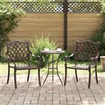 vidaXL Tuinstoel 2 pcs Brons 56 x 55 x 92.5cm Aluminium