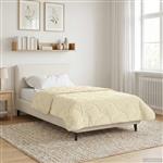 vidaXL Winter Dekbed Crème 155 x 200 cm Microfiber en Teddy fleece