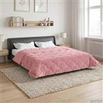 vidaXL Winter Dekbed Roze 220 x 240 cm Microfiber en Teddy fleece
