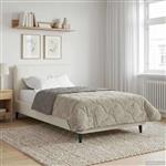 vidaXL Winter Dekbed Gekwilt Lichtgrijs 140 x 220 cm