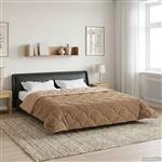 vidaXL Winter Dekbed Taupe 220 x 260 cm Microfiber en Teddy fleece