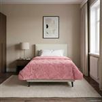 vidaXL Vol jaar dekbed Roze 140 x 220 cm Microfiber en Teddy fleece