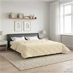 vidaXL Zomer Dekbed Crème 220 x 240 cm Microfiber en Teddy fleece