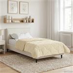 vidaXL Zomer Dekbed Crème 135 x 220 cm Microfiber en Teddy fleece
