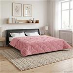 vidaXL Zomer Dekbed Roze 220 x 260 cm Microfiber en Teddy fleece