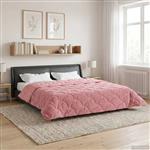 vidaXL Zomer Dekbed Roze 220 x 240 cm Microfiber en Teddy fleece