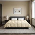 vidaXL Winter Dekbed Gekwilt Crème 220 x 260 cm Microfiber