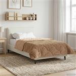 vidaXL Vol jaar dekbed Taupe 155 x 220 cm Microfiber en Teddy fleece