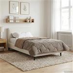 vidaXL Vol jaar dekbed Taupe 135 x 220 cm Microfiber en Teddy fleece
