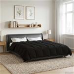 vidaXL Winter Dekbed Gekwilt Zwart 220 x 240 cm Microfiber